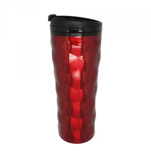 Unique Stainless Steel Double Wall Travel Mug 16oz Red